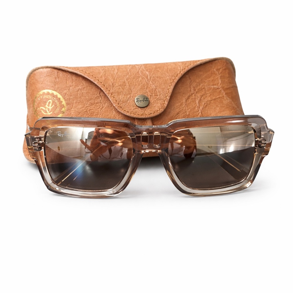 Ray-Ban Magellan Women's Beige Square Sunglasses - Picture 2 of 2